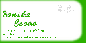monika csomo business card